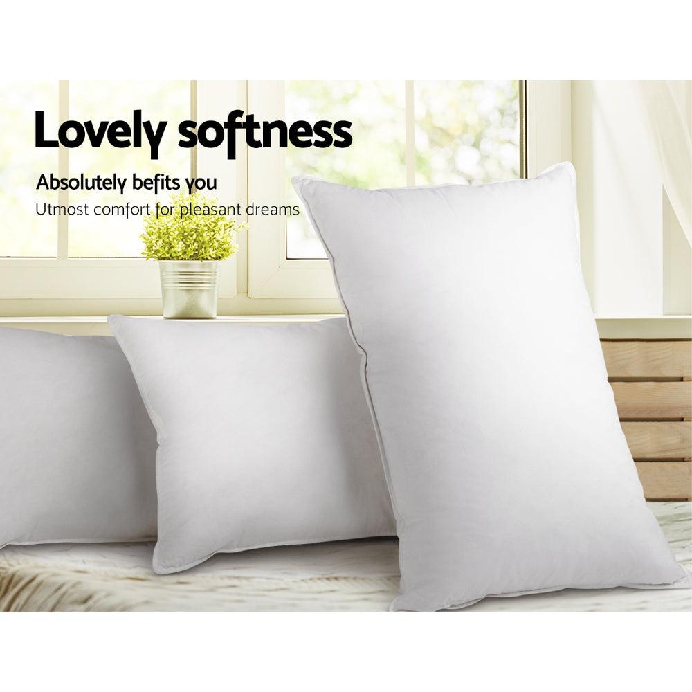Giselle Bedding Duck Feather Down Pillow Twin Pack 5