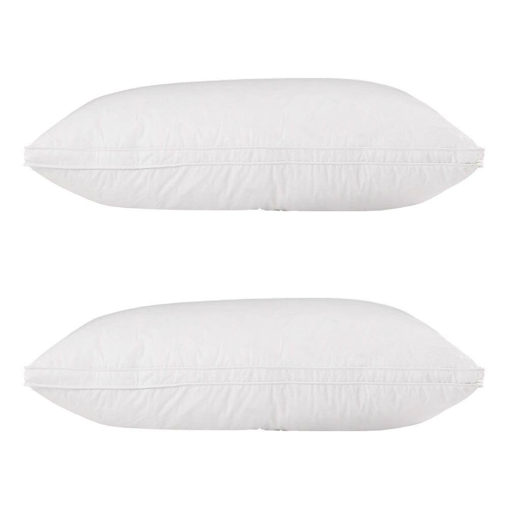 Giselle Bedding Goose Feather Down Pillow Luxury Twin Pack 3