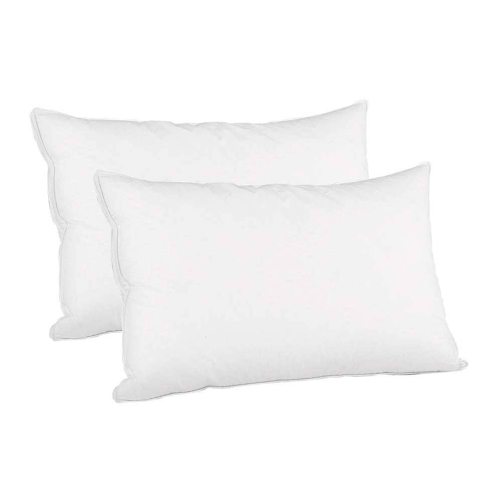 Giselle Bedding Goose Feather Down Pillow Luxury Twin Pack 8
