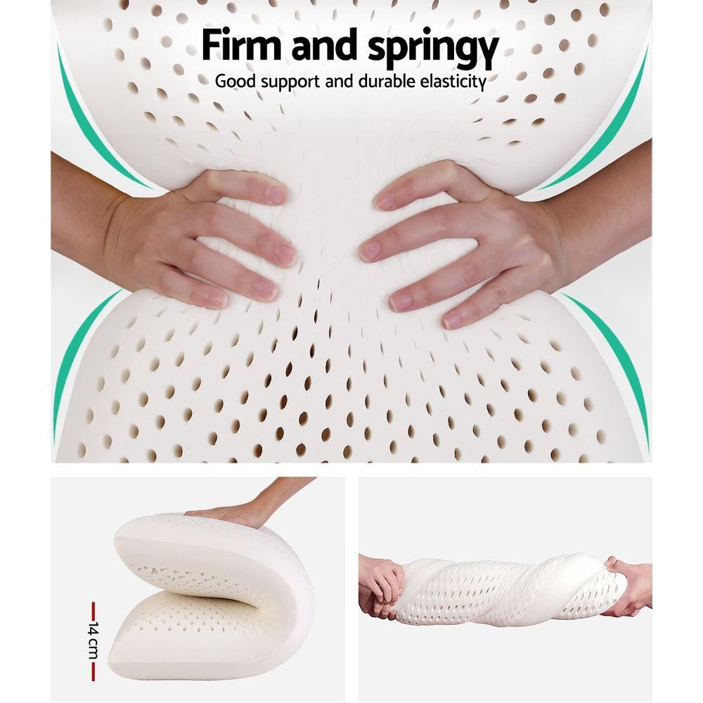 Giselle Bedding Natural Latex Pillow Classic Twin Pack 4