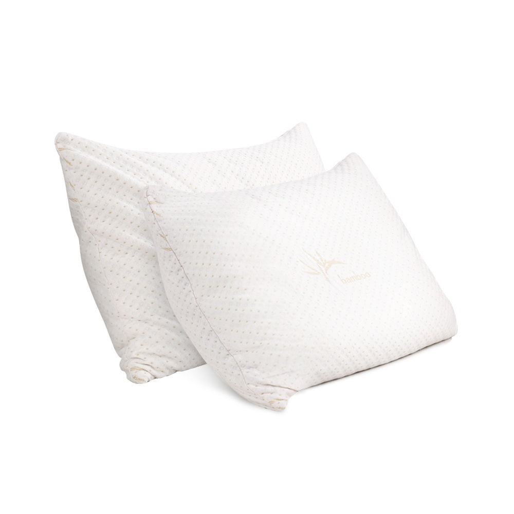 Giselle Bedding Memory Foam Pillow Bamboo Cover Twin Pack 8