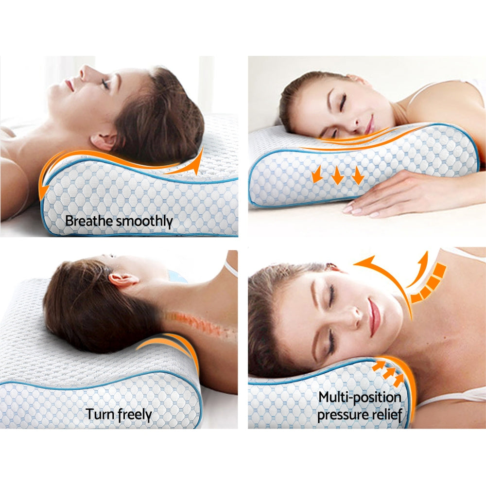 Giselle Bedding Memory Foam Contour Pillow Cool Gel 6