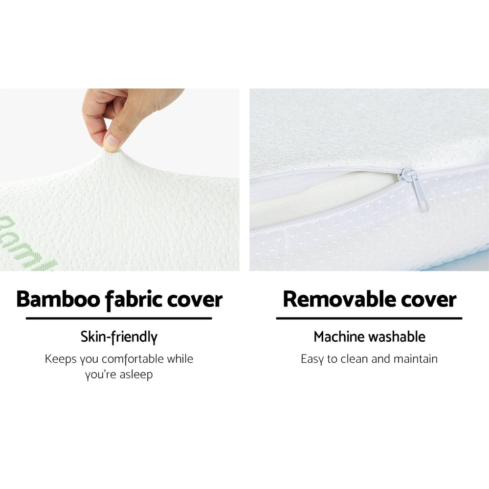 Giselle Bedding Memory Foam Contour Pillow Cool Gel Bamboo Cover 5