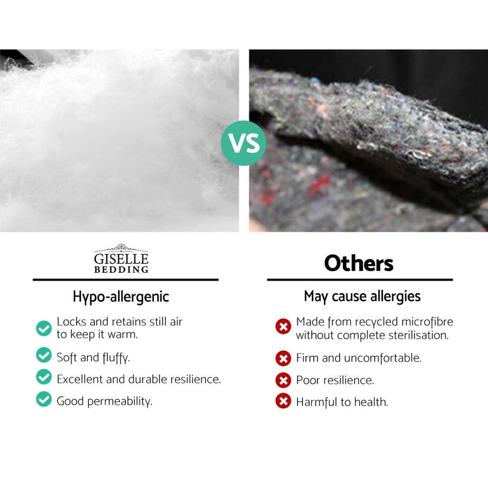 Giselle Bedding 4 Pack Bed Pillow Family Hotel 48X73CM 4