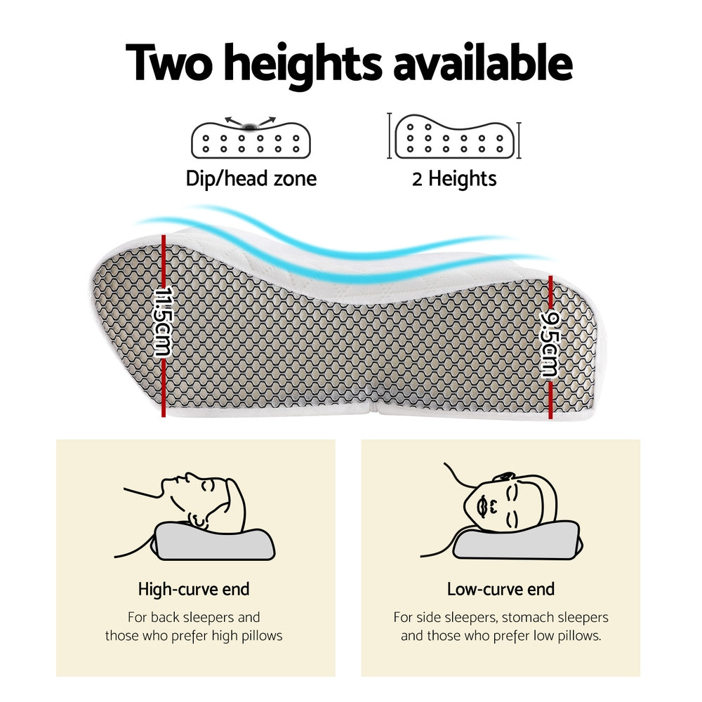 Giselle Memory Foam Pillow Contour Neck 6