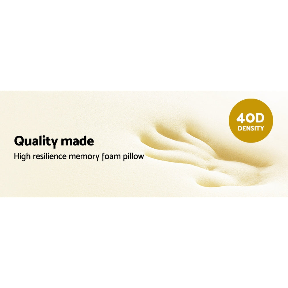 Giselle Bedding Memory Foam Neck Roll Pillow Bamboo Cover 4