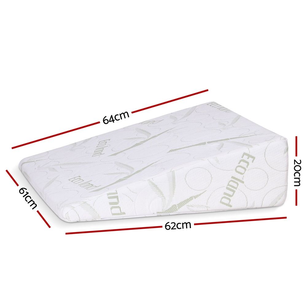 Giselle Bedding Wedge Pillow Gel Memory Foam Ergonomic Support Bamboo Cover 3