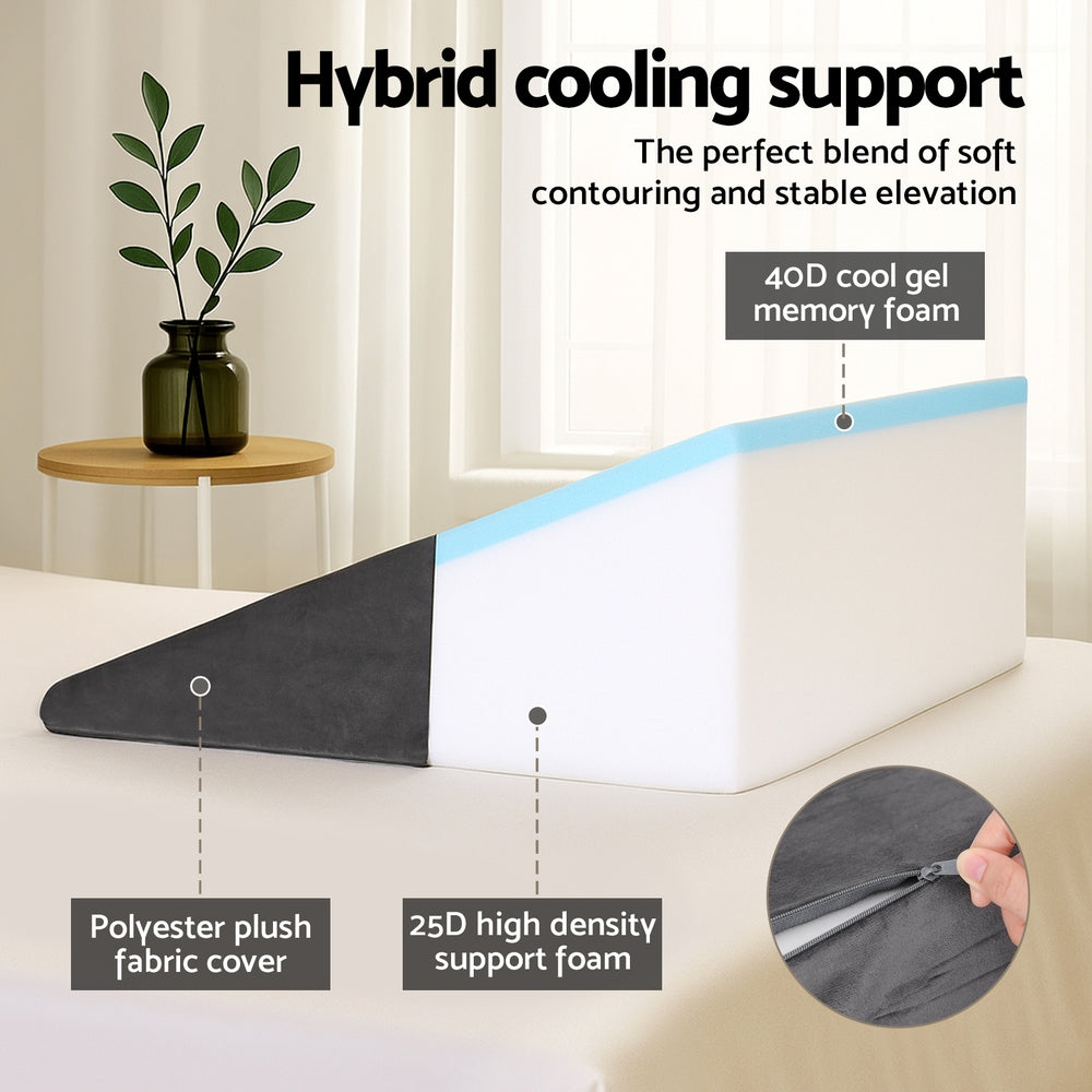 Giselle Bedding Wedge Pillow Grey 5