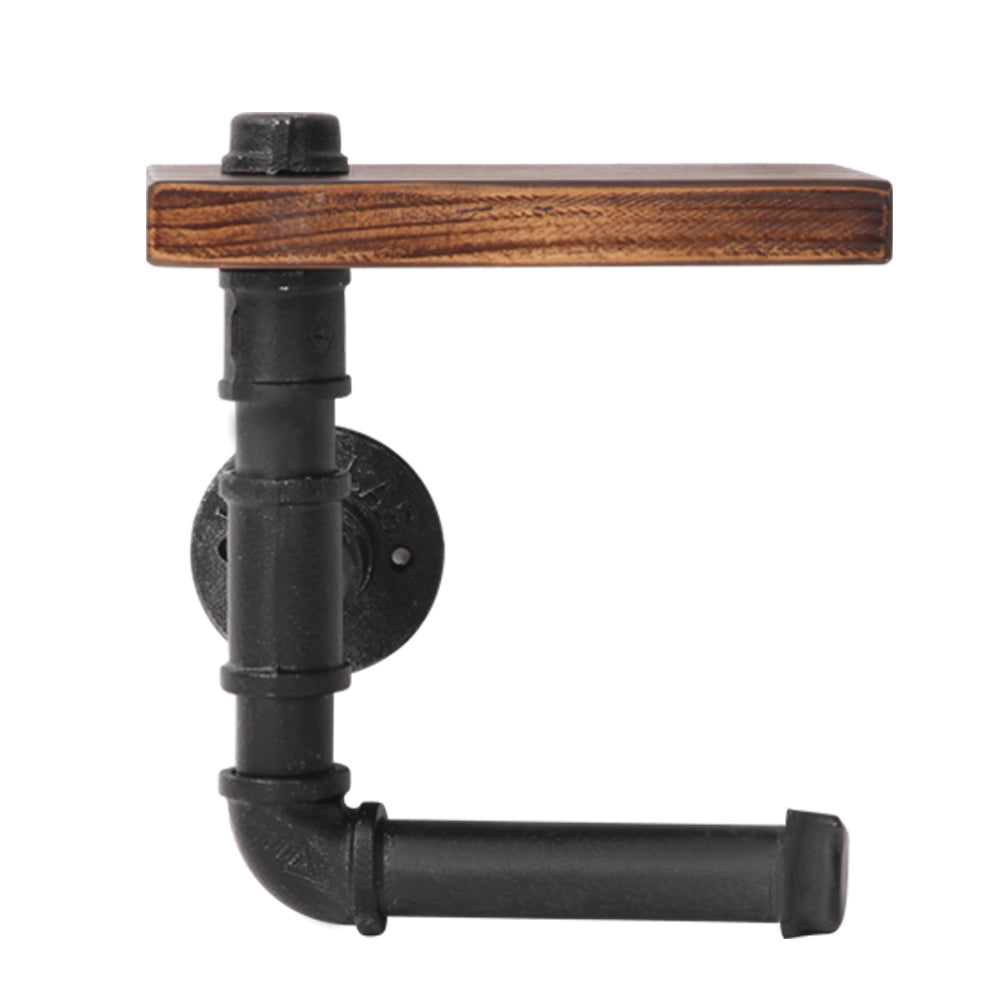 Artiss Floating DIY Pipe Shelf Toilet Paper Holder 4