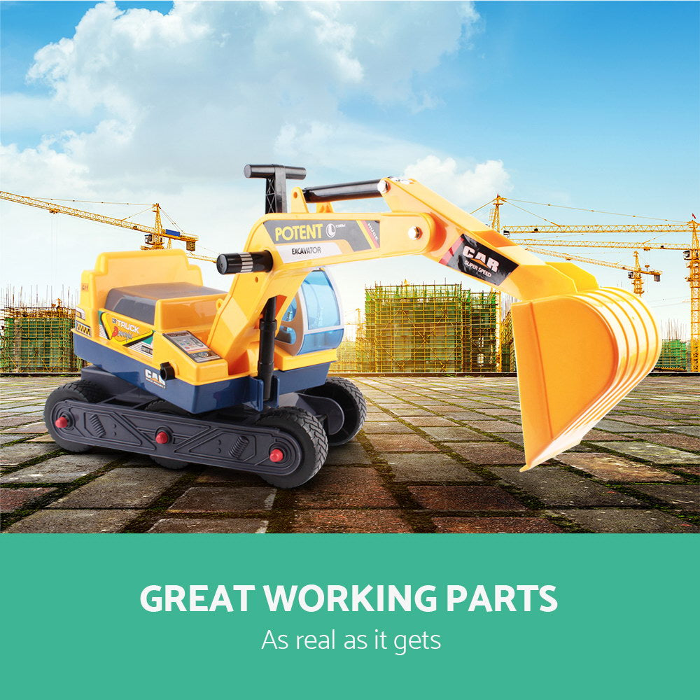 Keezi Ride On Car Toys Kids Excavator Digger Sandpit Bulldozer Car Pretend Play 4