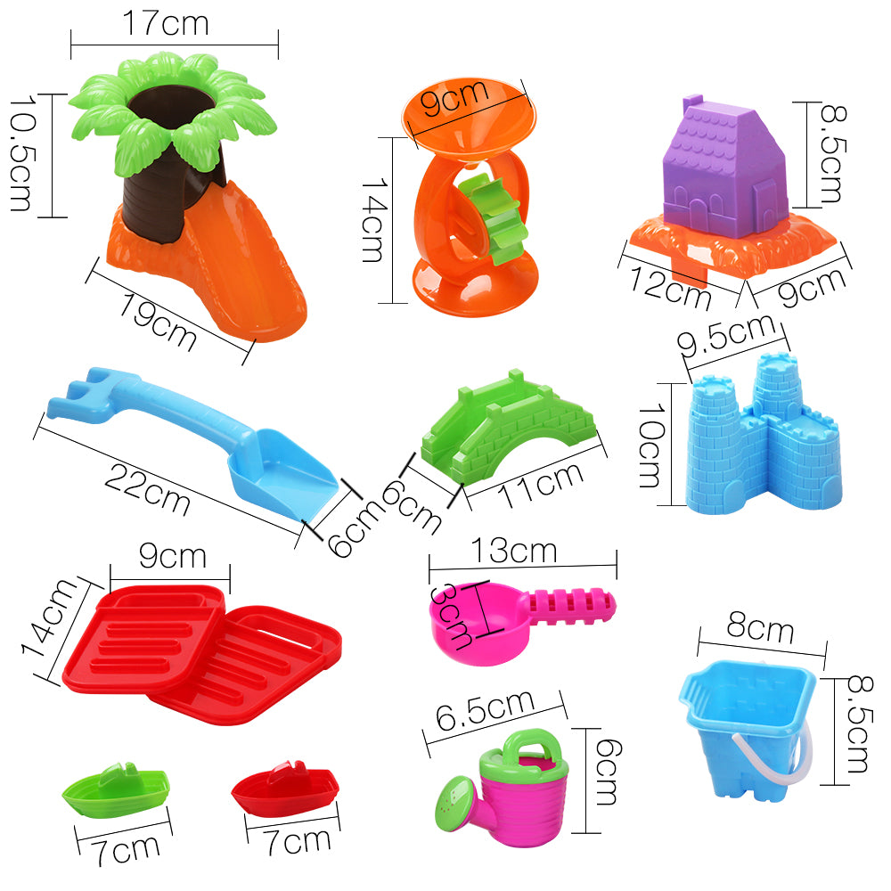 Keezi Kids Sandpit Pretend Play Set Sand Water Table Chair Outdoor Beach Toy 3