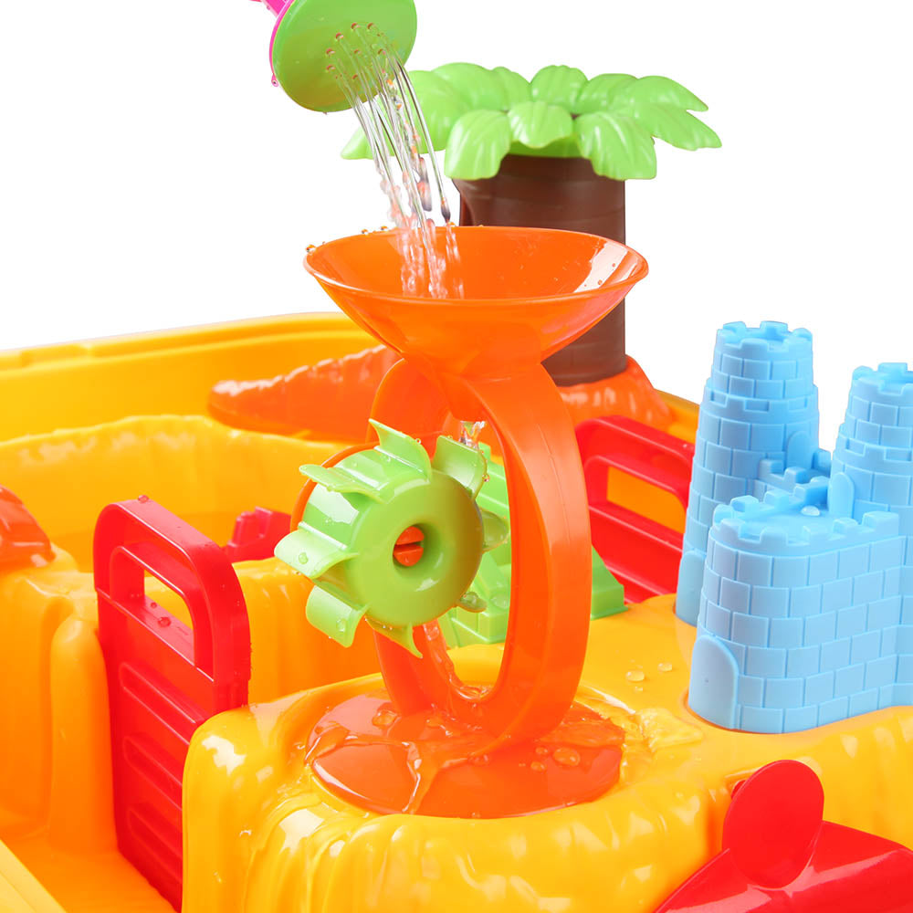 Keezi Kids Sandpit Pretend Play Set Sand Water Table Chair Outdoor Beach Toy 4