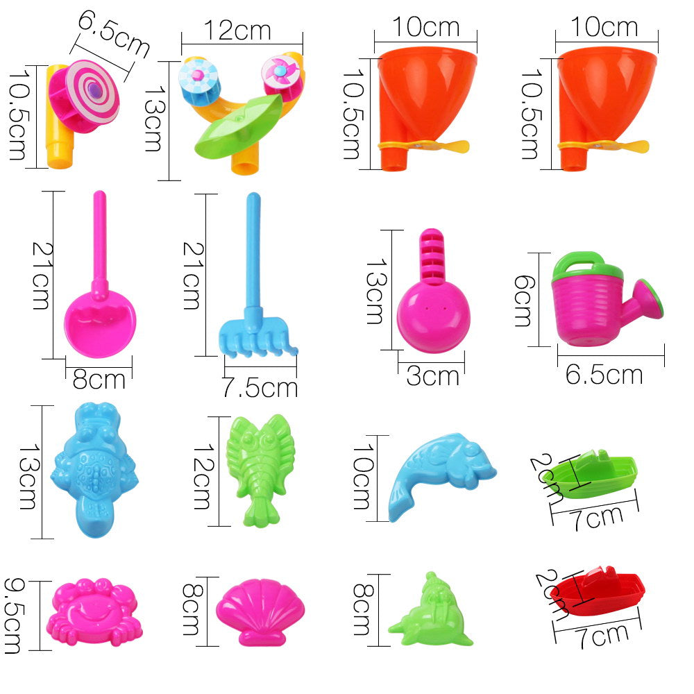 Keezi Kids Sandpit Pretend Play Sets Beach Toys Outdoor Sand Water Table Set 3