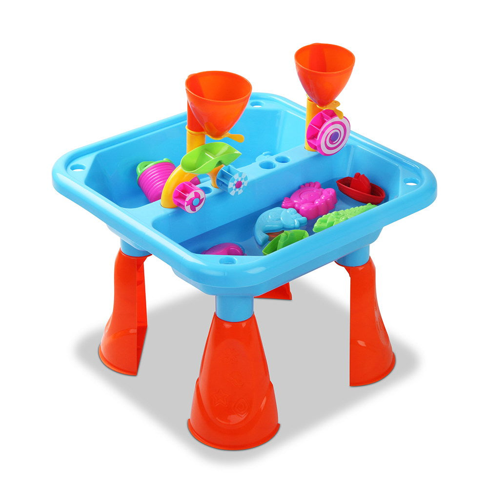 Keezi Kids Sandpit Pretend Play Sets Beach Toys Outdoor Sand Water Table Set 4