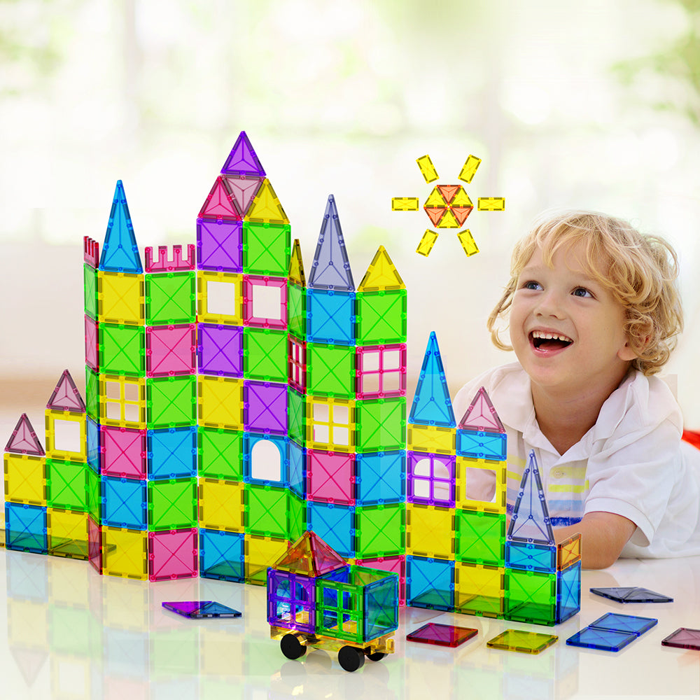 Keezi 100pcs Kids Magnetic Tiles Blocks Building Educational Toys Children Gift 6