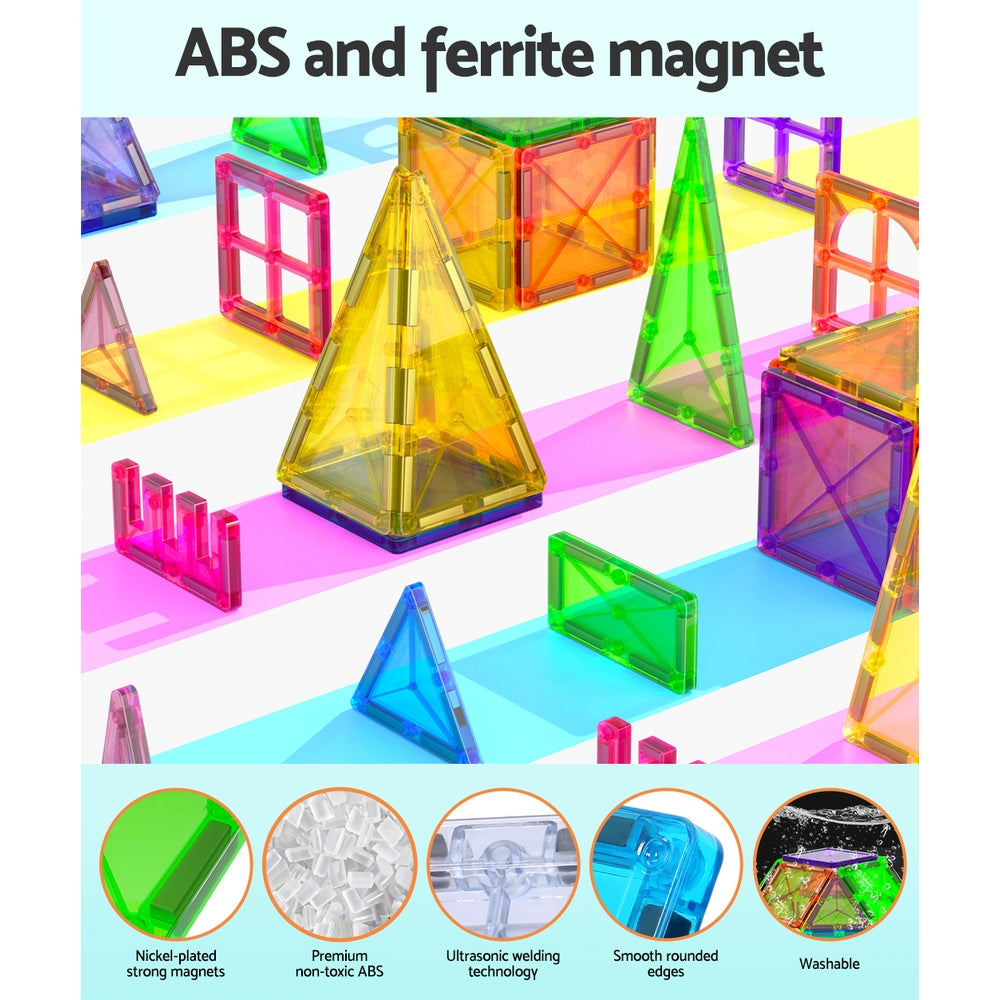Keezi 120pcs Kids Magnetic Tiles Blocks Building Educational Toys Children Gift 5