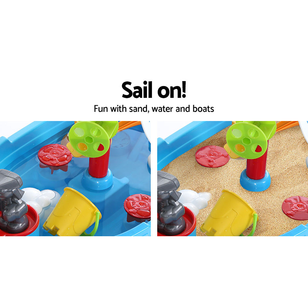 Keezi Kids Sandpit Pretend Play Set Outdoor Toys Water Table Activity Play Set 4