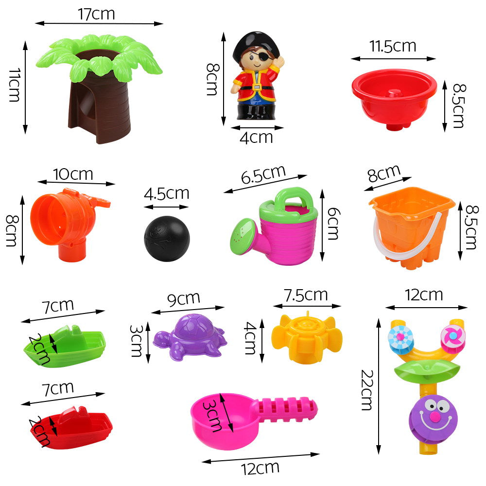 Keezi Kids Sandpit Pretend Play Set Sand Water Table Outdoor Beach Toy Children 3