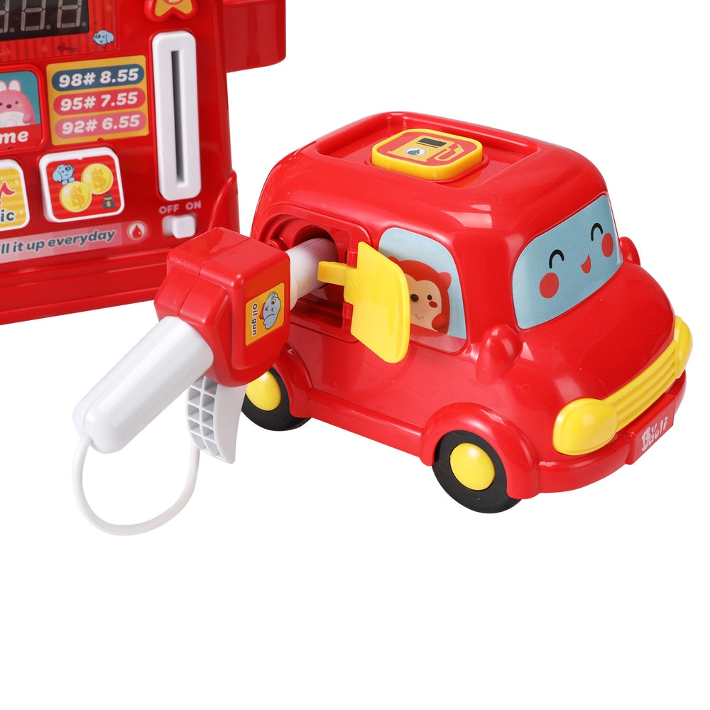 Keezi Kids Gas Petrol Station Pumper Pretend Play Toys Car Music Card Playset 4