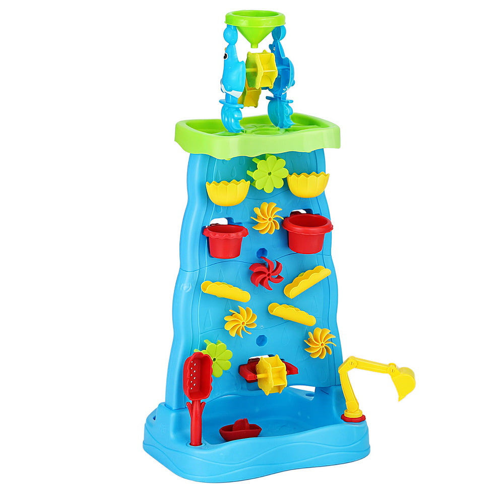 Keezi Kids Sand and Water Table Waterfall Wall Sandpit Toys Beach Shovel 3