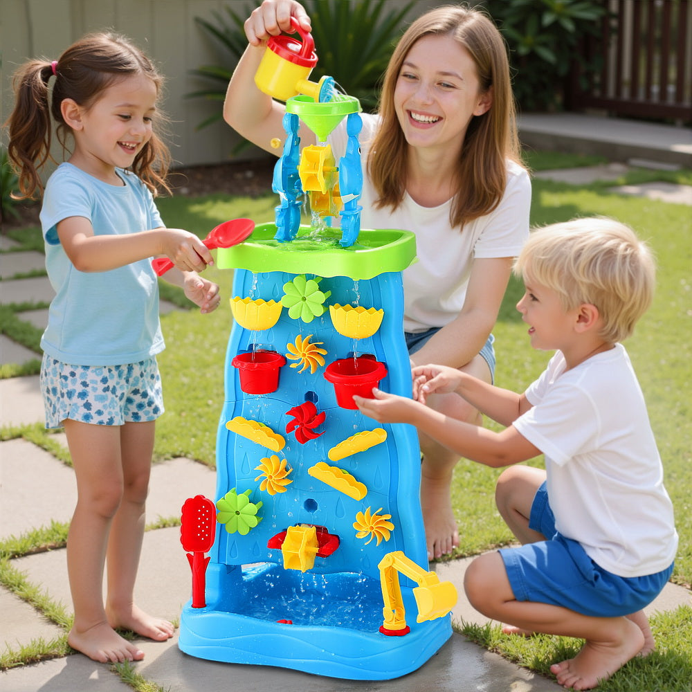 Keezi Kids Sand and Water Table Waterfall Wall Sandpit Toys Beach Shovel 7