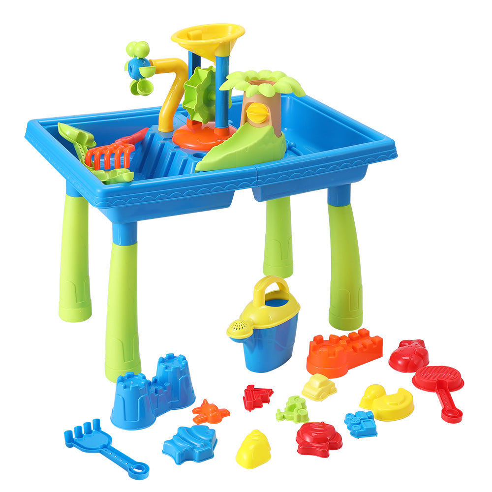 Keezi Kids Sand and Water Table Windmill Shovel Outdoor Sandpit Toys Beach Play 3