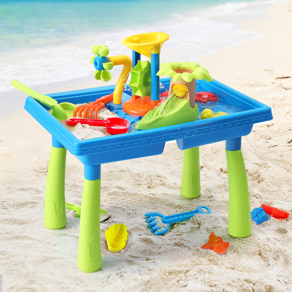 Keezi Kids Sand and Water Table Windmill Shovel Outdoor Sandpit Toys Beach Play 7