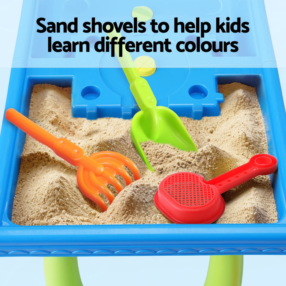 Keezi Kids Sand and Water Table Windmill Shovel Outdoor Sandpit Toys Beach Play 5