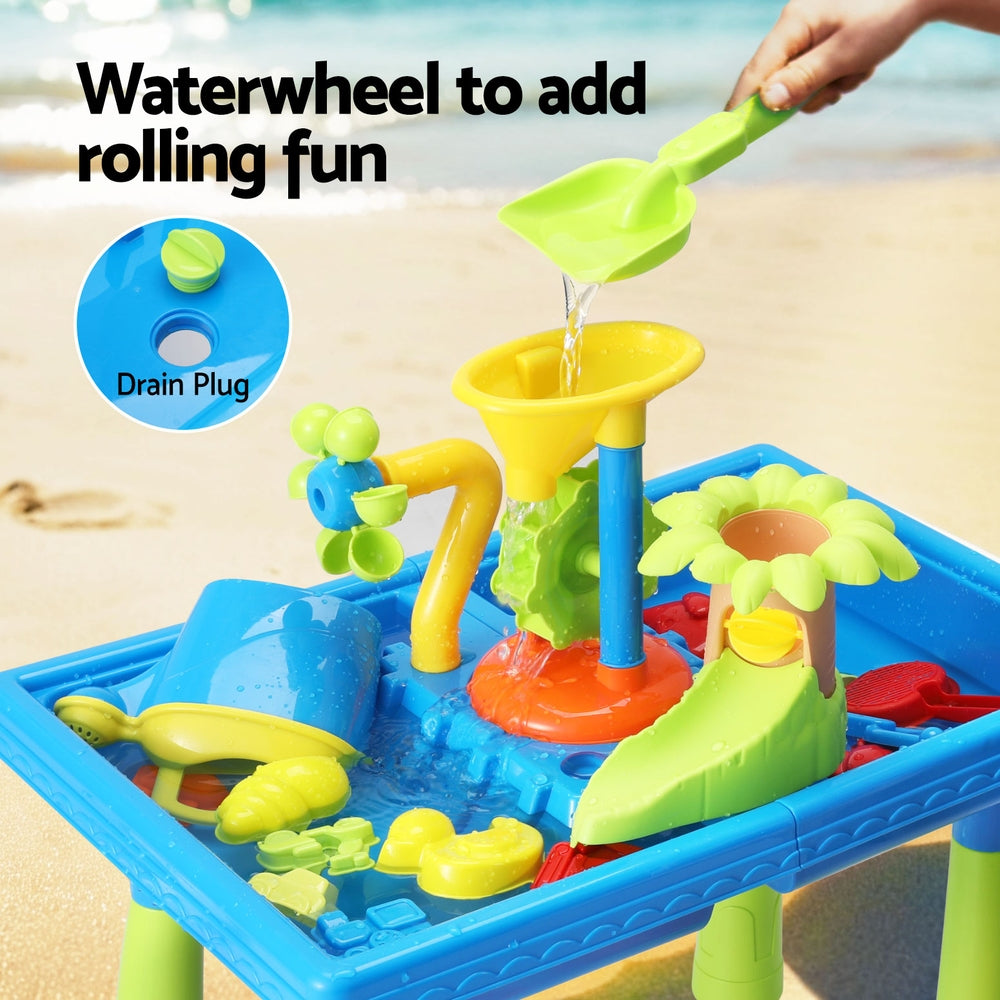 Keezi Kids Sand and Water Table Windmill Shovel Outdoor Sandpit Toys Beach Play 6