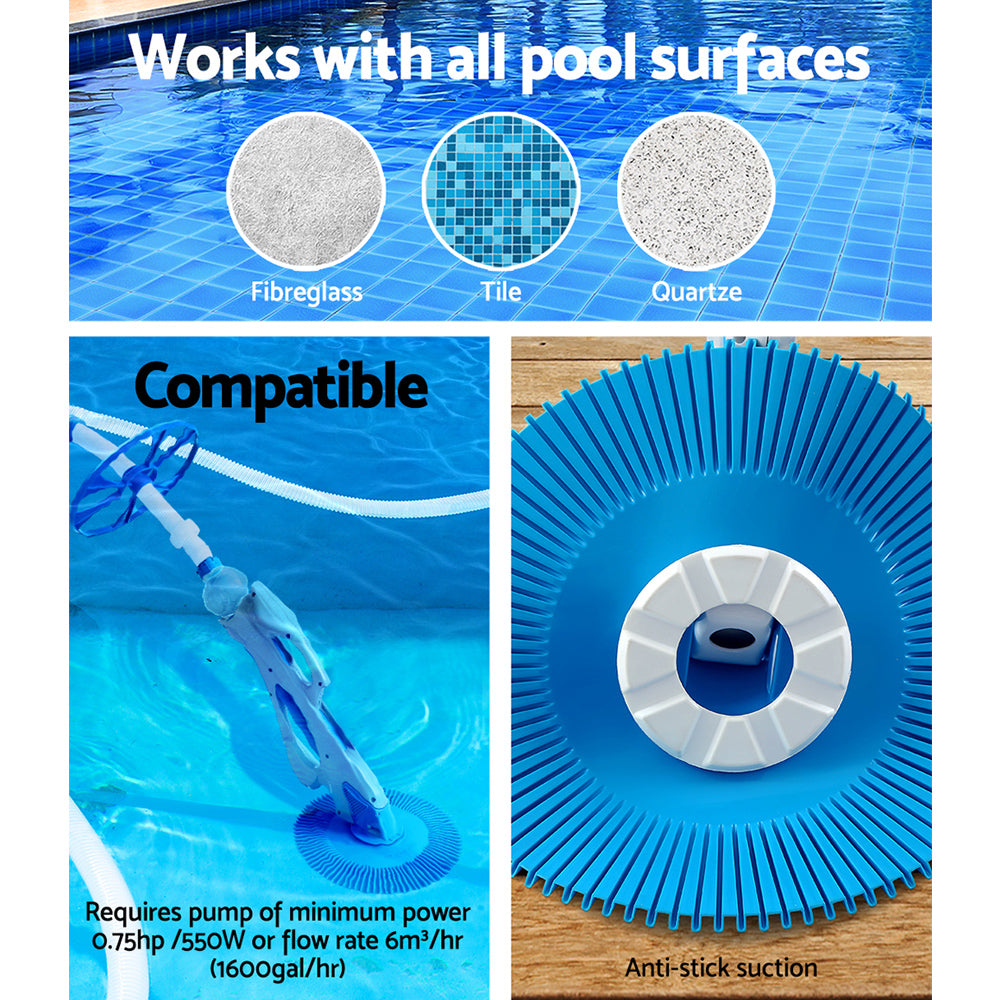 Aqua Buddy Swimming Pool Cleaner Automatic Vacuum Suction 10M Hose 6