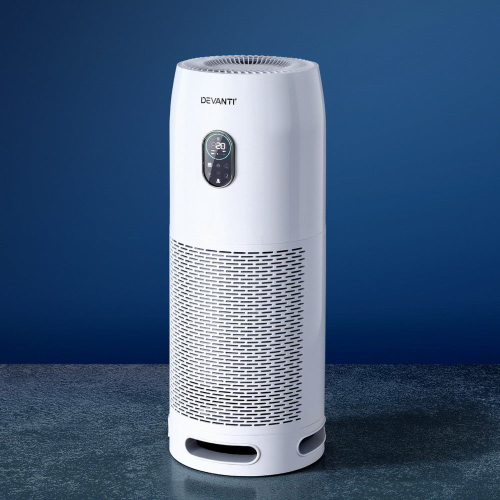 Devanti Air Purifier 4-Layer HEPA Filter White 7