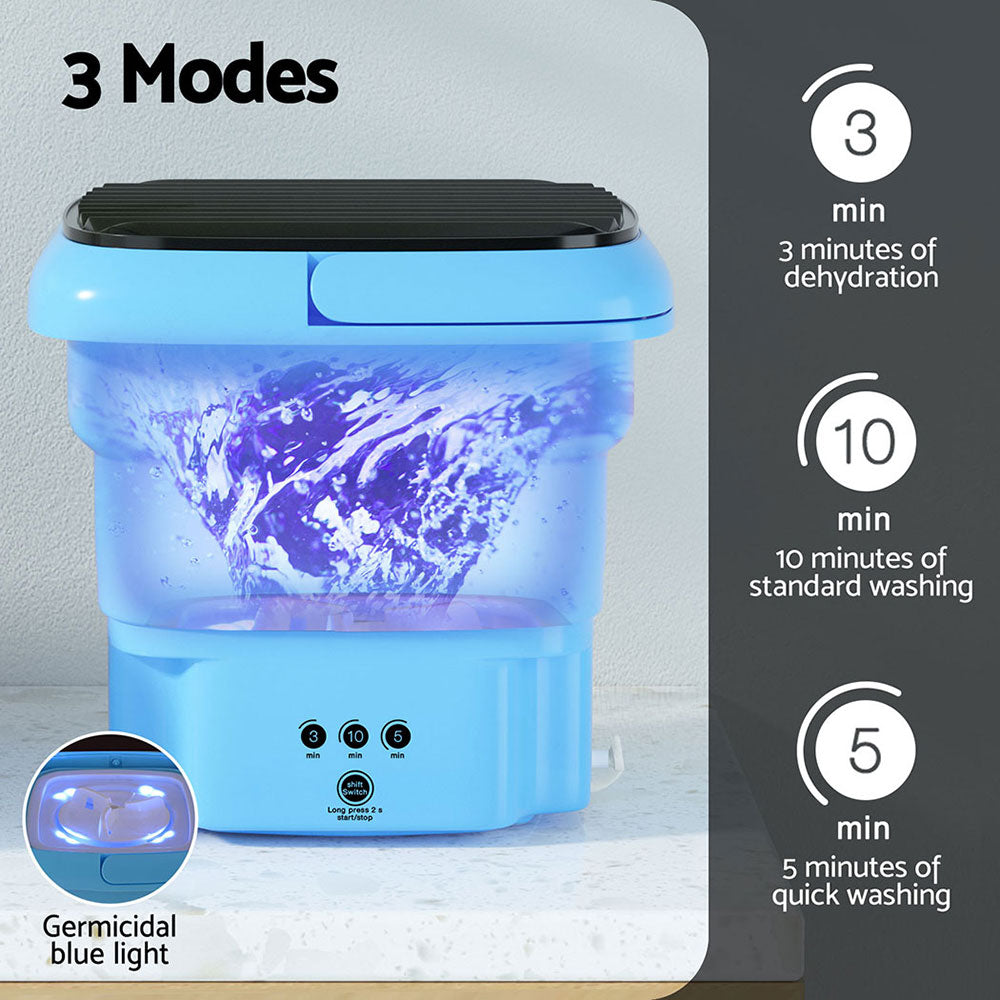 Devanti Portable Washing Machine 4.5L Blue 3