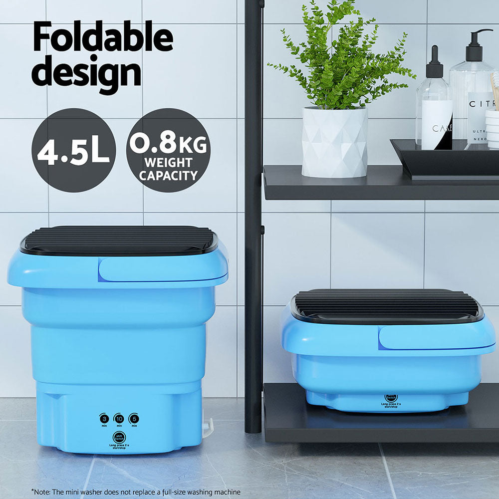 Devanti Portable Washing Machine 4.5L Blue 4