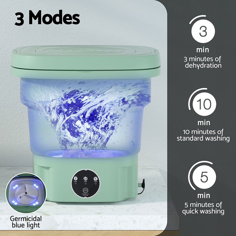 Devanti Portable Washing Machine 8L Green 4