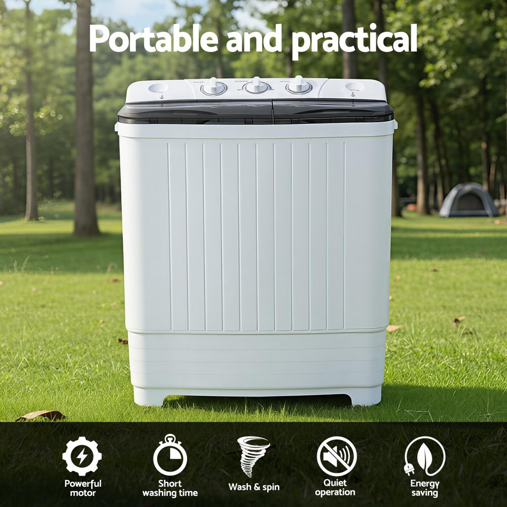 Devanti Portable Washing Machine Twin Tub 4.5KG 4