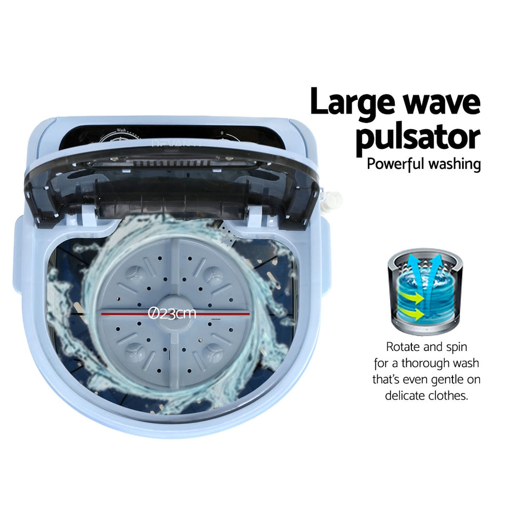 Devanti Portable Washing Machine 3KG Black 6
