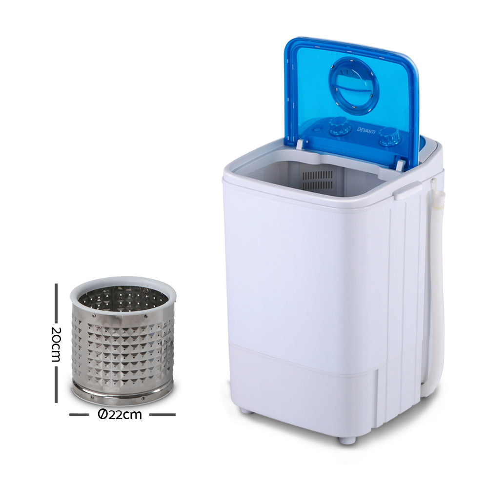 Devanti Portable Washing Machine 4.6KG Blue 3