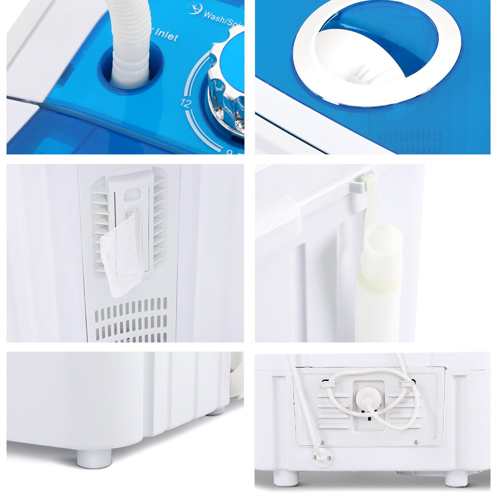 Devanti Portable Washing Machine 4.6KG Blue 8