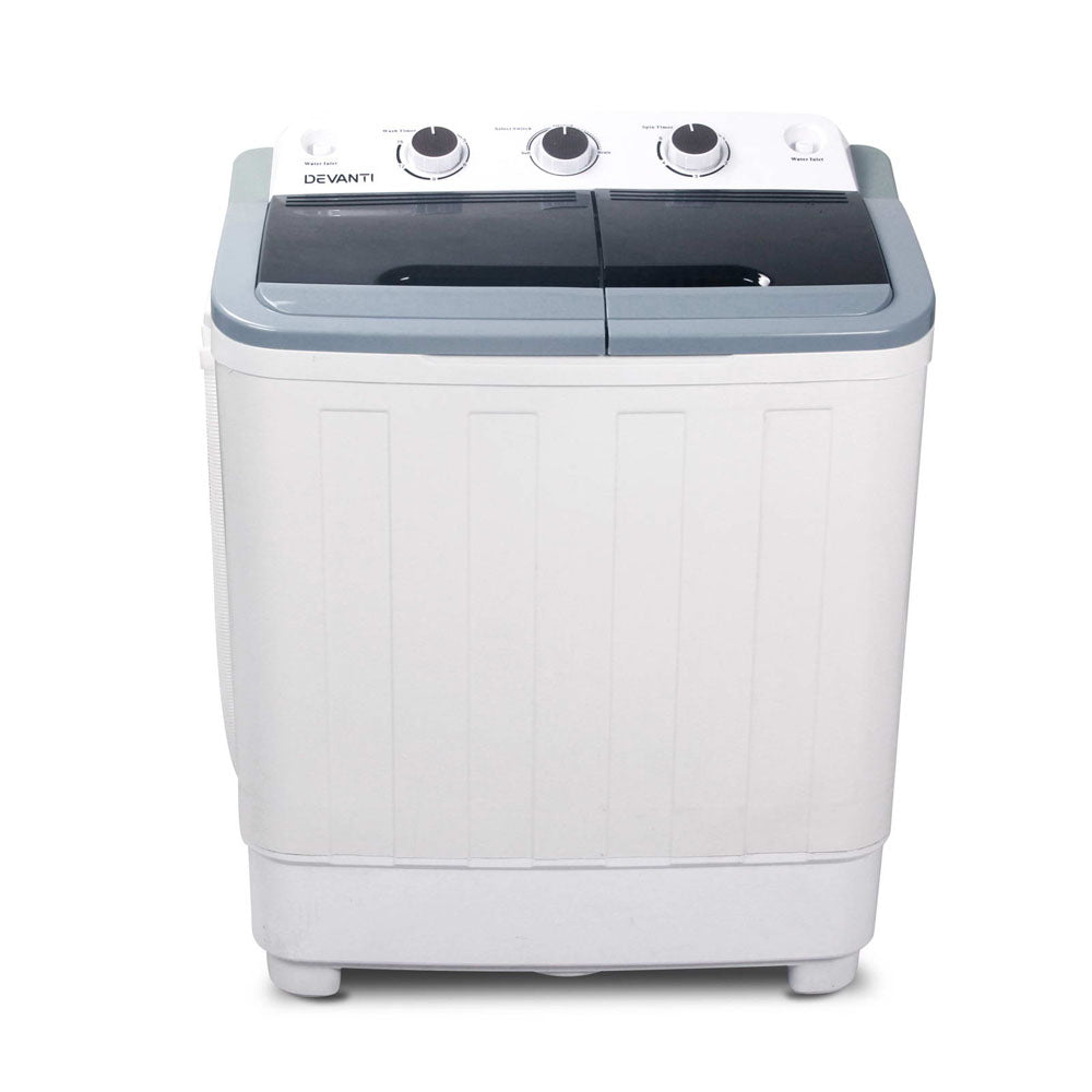 Devanti Portable Washing Machine Twin Tub 5KG White 3