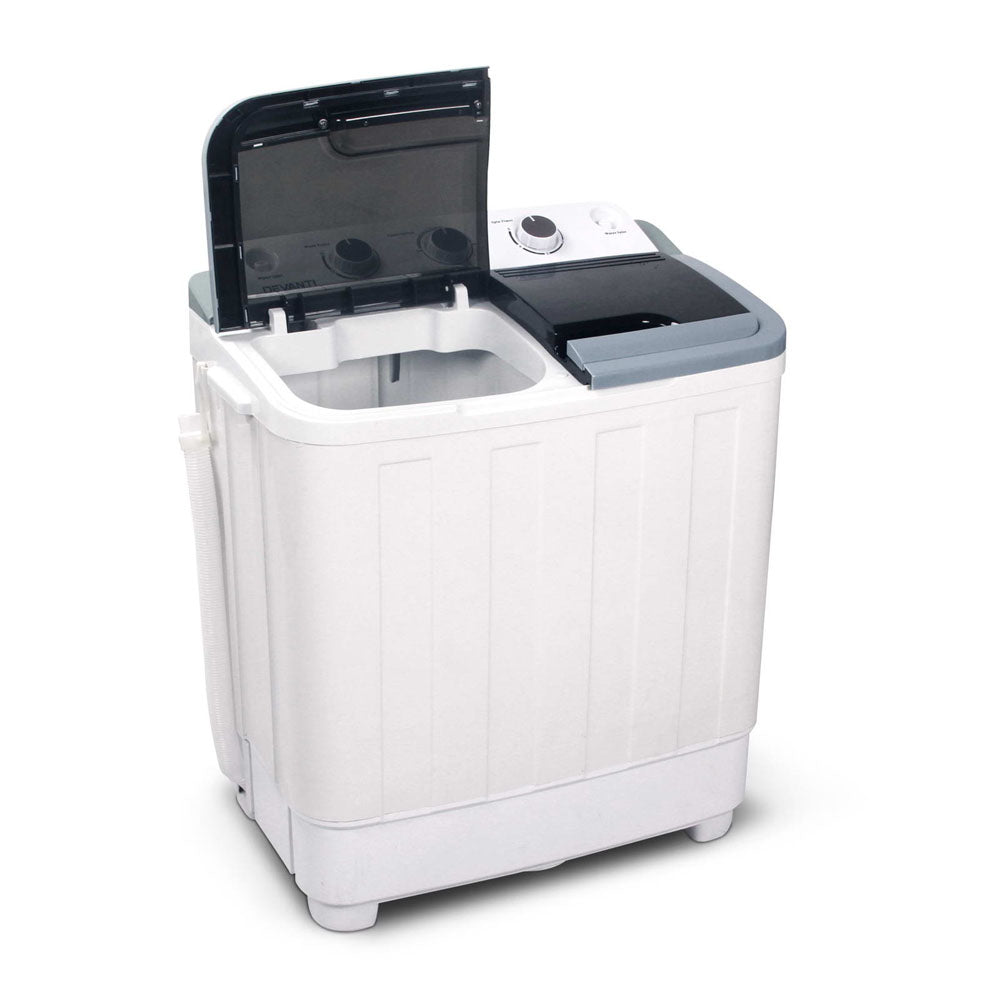 Devanti Portable Washing Machine Twin Tub 5KG White 5