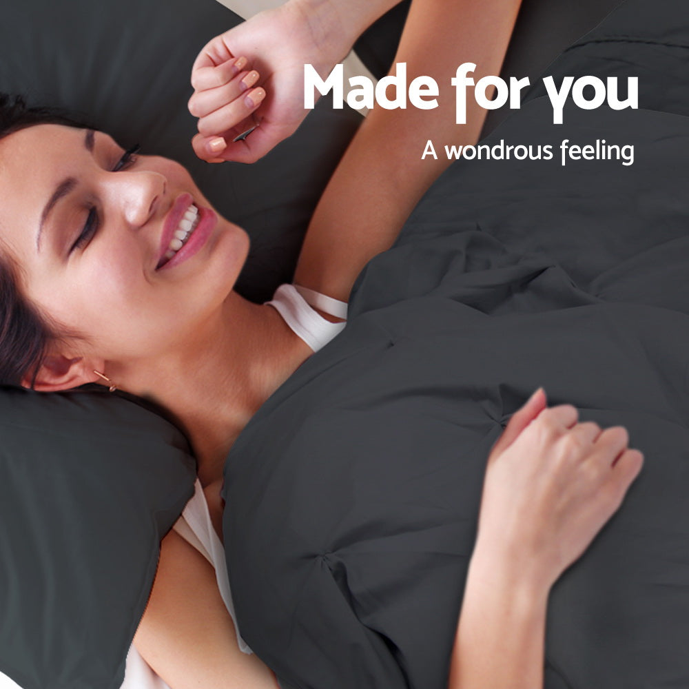 Giselle Bedding Quilt Cover Set Classic Black King 4