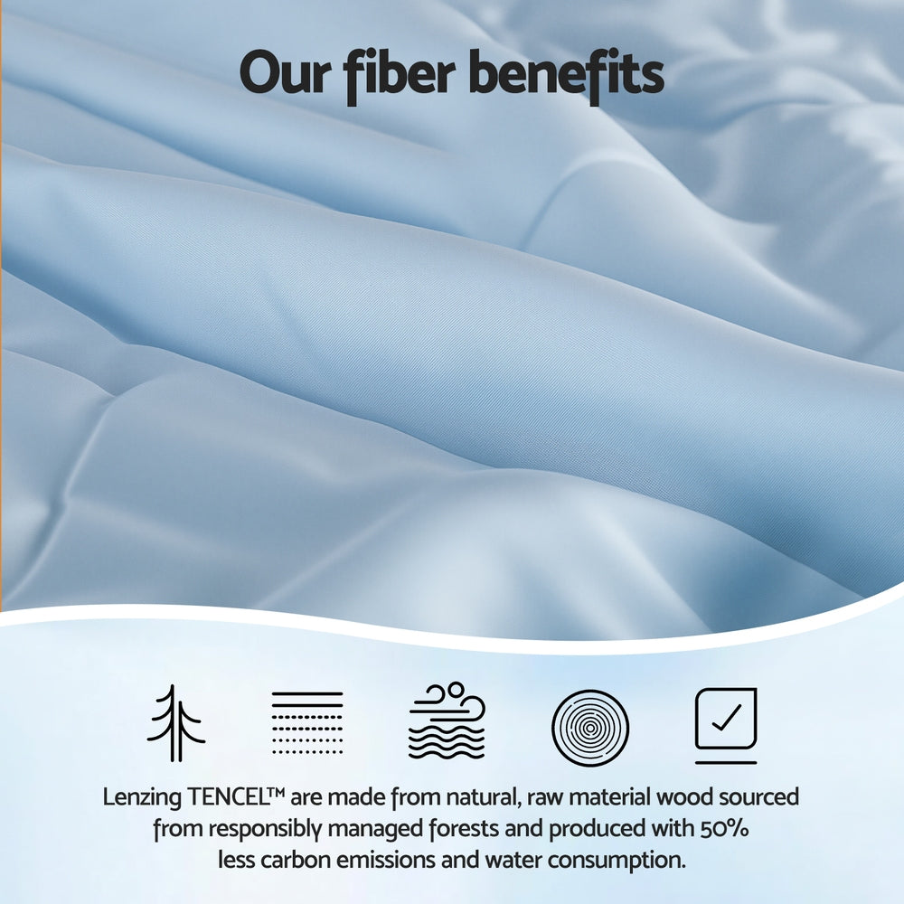 Giselle Tencel Quilt 200GSM Summer Quilts Comforter Doona Light Weight Soft Throw Blanket Single 4