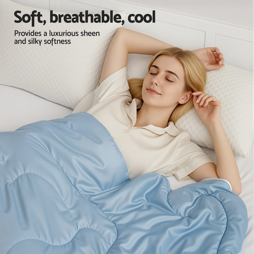 Giselle Tencel Quilt 200GSM Summer Quilts Comforter Doona Light Weight Soft Throw Blanket Super King 6