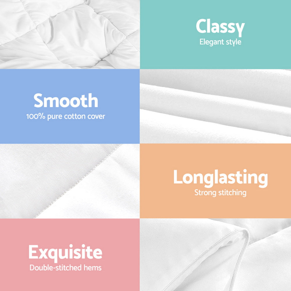 Giselle Bedding 800GSM Goose Down Feather Quilt Winter Blanket Duvet Comforter Double 6