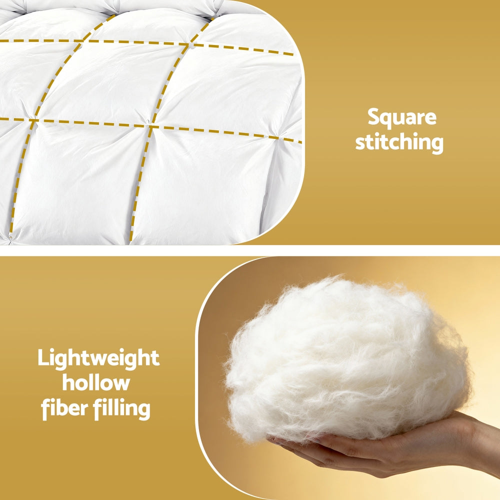 Giselle Bedding King Size 400GSM Microfiber Quilt All Season Duvet Quilts Comforter Winter Summer 6