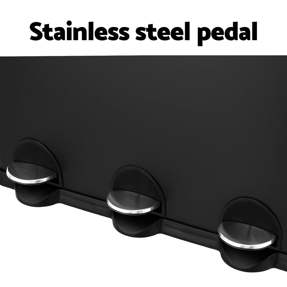 Cefito Pedal Bins Rubbish Bin Triple Compartments Waste Recycle Dustbins 45L 5