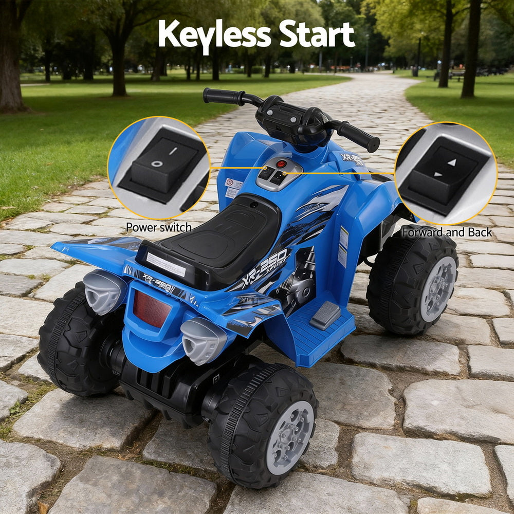 Rigo Kids Ride On Car ATV Quad Motorbike Electric Outdoor Toys 12V Blue 6