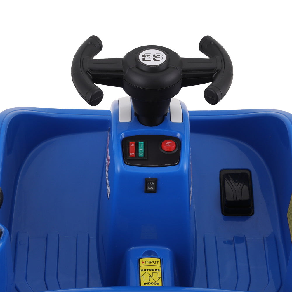 Rigo Kids Ride On Car Bumper Kart 6V Electric Toys Cars Remote Control Blue 3