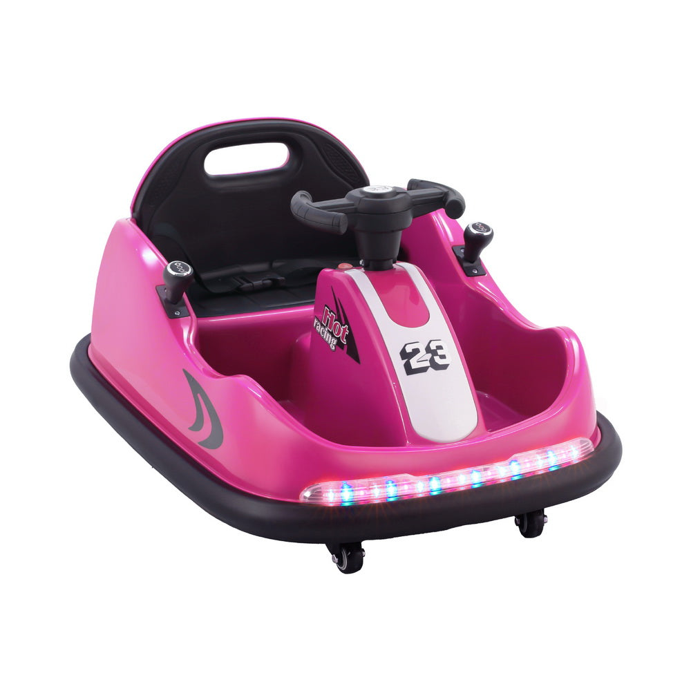 Rigo Kids Ride On Car Bumper Kart 6V Electric Toys Cars Remote Control Pink 6