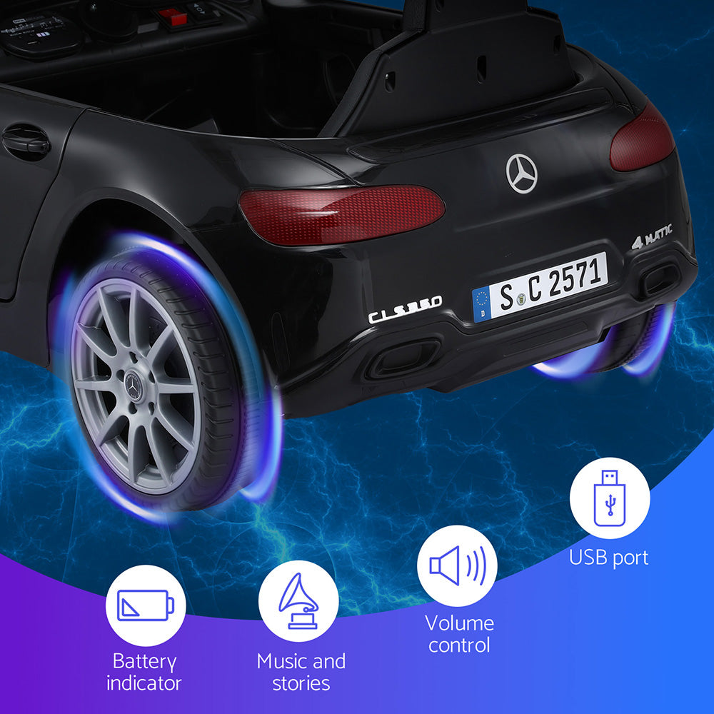 Kids Electric Ride On Car Licensed Outdoor Toys Cars Music Remote Black 4